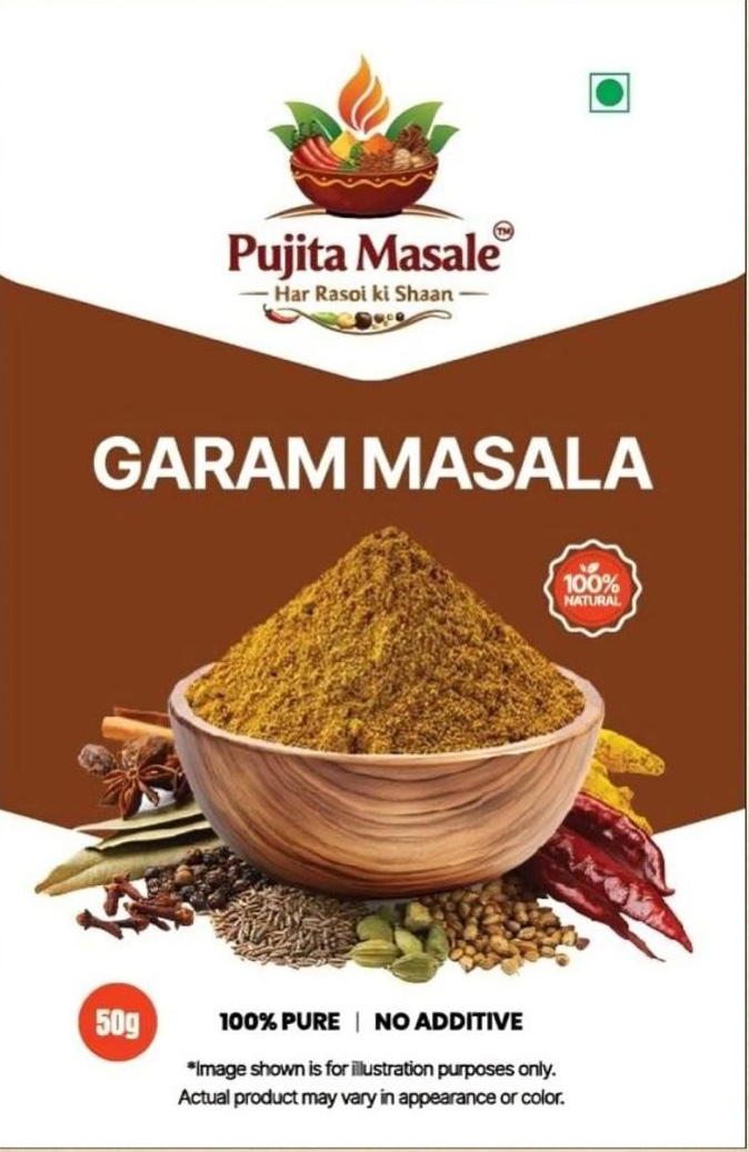 Fragrant garam masala powder with whole cinnamon sticks and cardamoms
